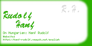 rudolf hanf business card